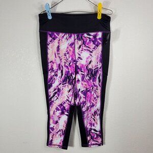 Rise By Lularoe 1X High Waist Capri Leggings With Mesh Back Inserts Pockets NWT
